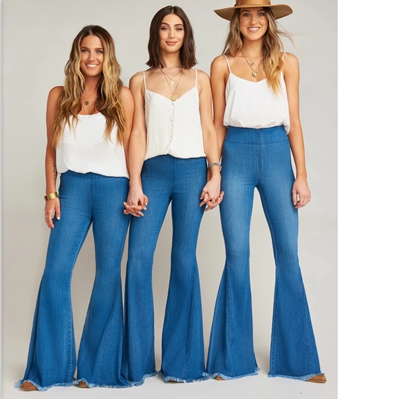 Show Me Your MuMu Denim - New Mumu Blue Bell Bottom jeans